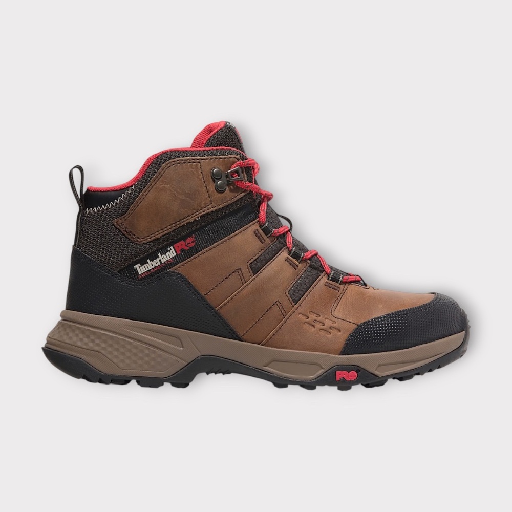 Timberland Pro Men's Switchback LT Steel Toe Work Boot in Brown. TB0A6183214
